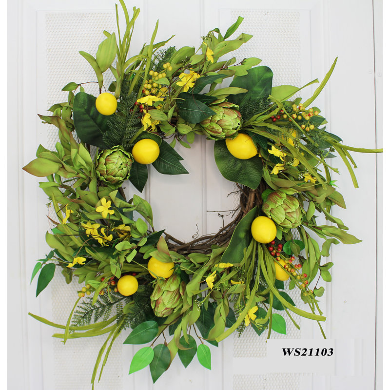 Handcrafted Faux Mixed Assortment Foam 24'' Wreath
