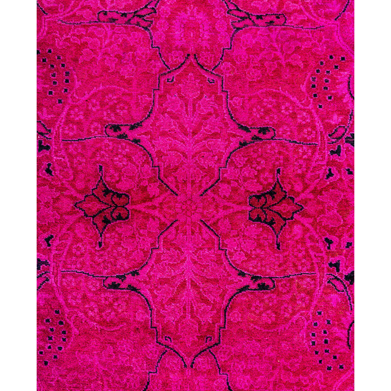 Overdyed One-of-a-Kind 2' 6" X 16' 1" Hand Knotted Area Rug