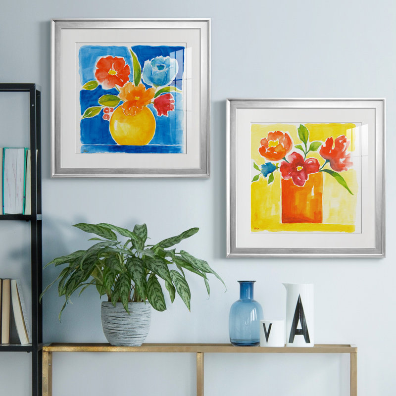 «Sunny Day Bouquet I», ensemble de 2 reproductions d'art sur toile tendue, H 26,5 po x l 73 po, H 30,5 po x l 85 po