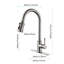 Robinet de cuisine rétractable à poignée simple avec accessoires-86880007