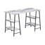 Bureau d'ordinateur, bureau personnel, ordinateur portable, tablettes de rangement, L 48 po, travail, stratifié aspect marbre, métal noir, contemporain, moderne-853014264