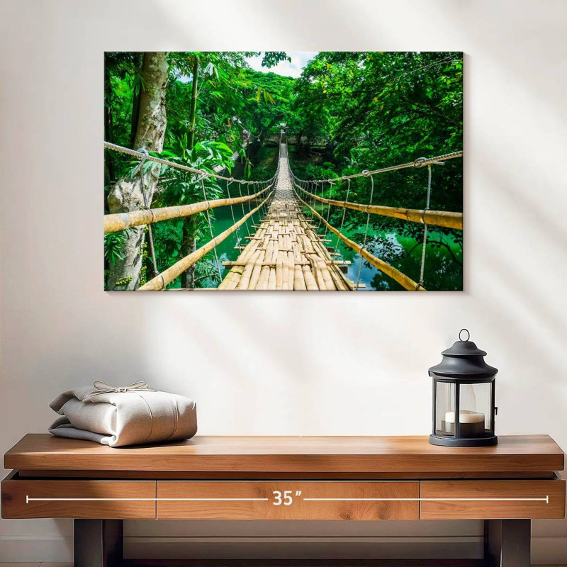 Lilie Bamboo Suspension Bridge, 16" H x 24" W