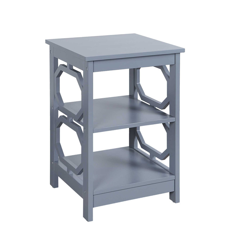 Table de bout avec rangement Minburn, Gris foncé