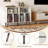  Large Record Player Stand Cabinet With Built-in Power Outlet Open Shelves