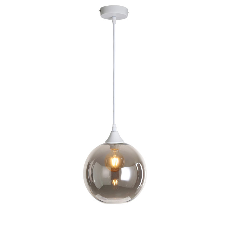 Aeva-Louise 1 - Light Globe Pendant, White, Smoke