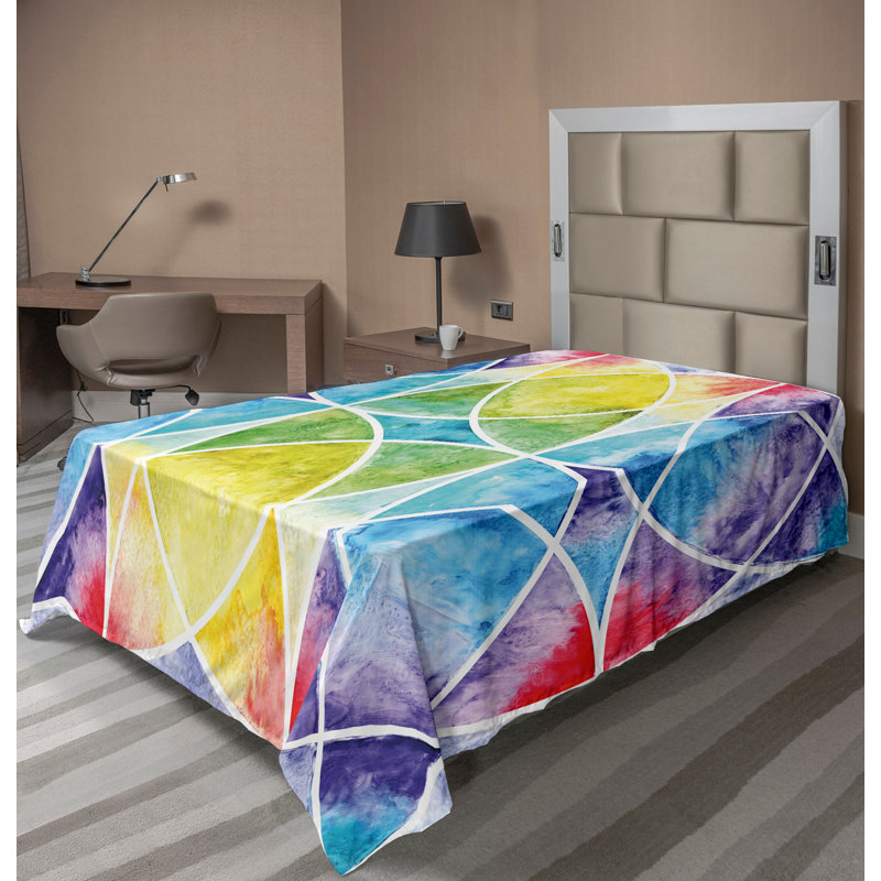 Multicolore Ambesonne, Drap plat pour lit simple TG