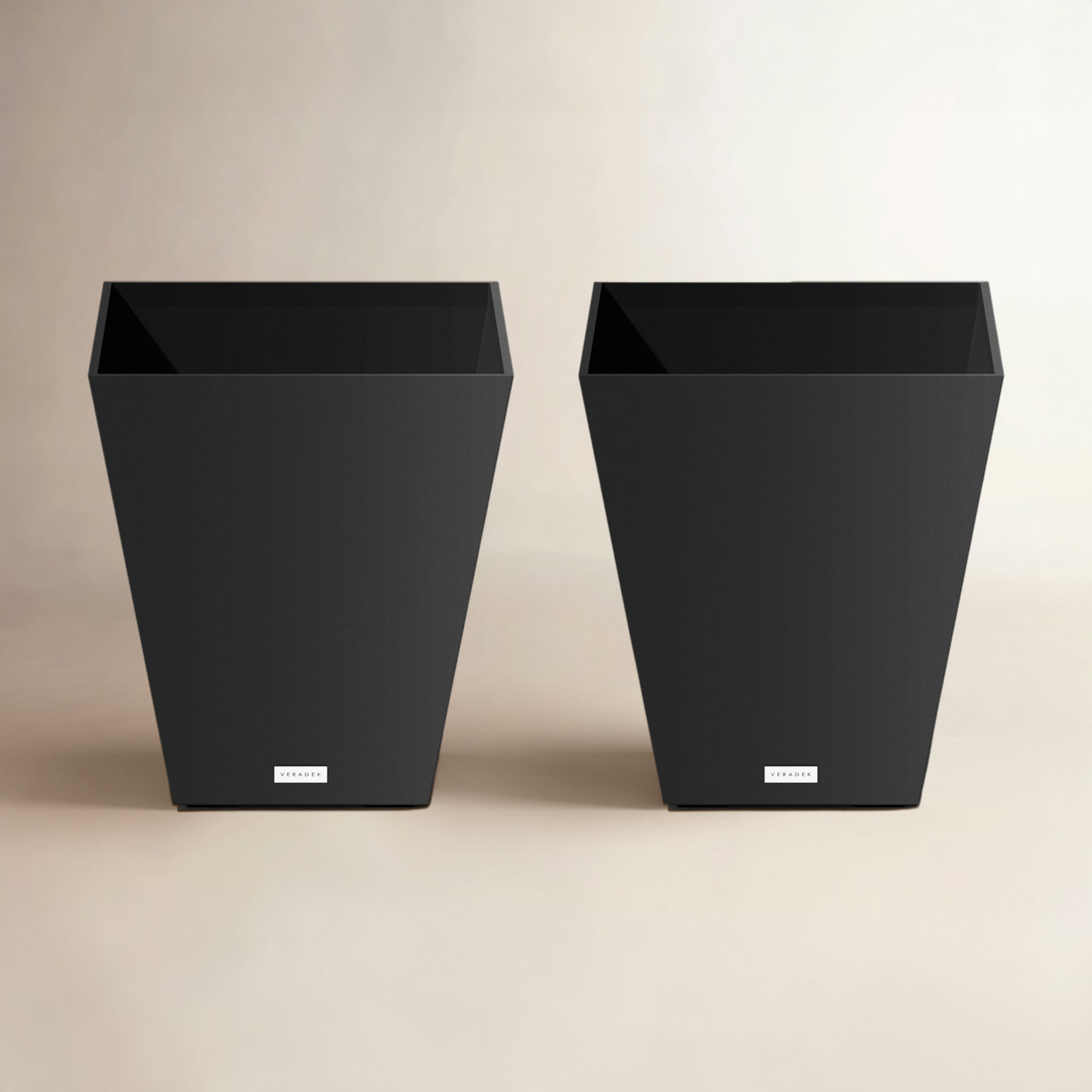 Pure Series Nobleton Planter, Black, 22" H x 19" W x 19" D, 2