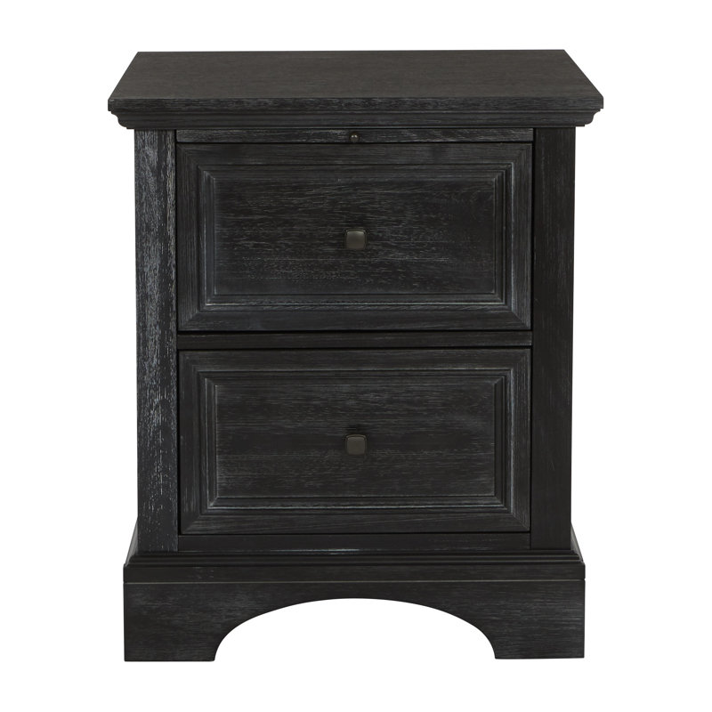 Bunbury 23.63'' W Nightstand, Rustic Black
