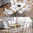 Keiann Glass Top Metal Base Dining Table-246224736