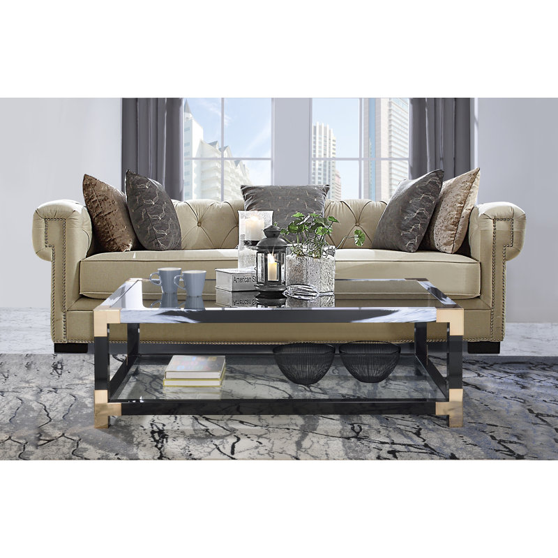 Beuna Glass Top Coffee Table