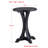 Zach Fir Wood End Table, Distressed Black