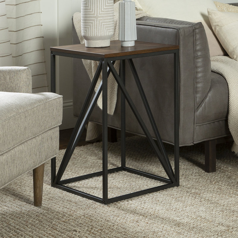 Table de bout structurelle avec rangement Ziegler, Noyer foncé
