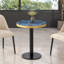 Modern Round Coffee Table with Light Luxury Design-131643835