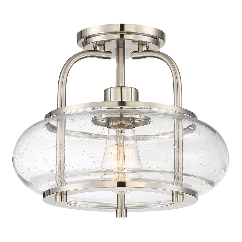 Plafonnier semi-encastré 12 po Spofford, Martelée transparente