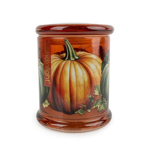 Scented Jar Candle with Glass Holder