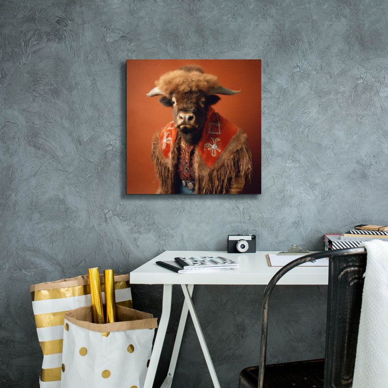 "Epalo Graffiti" Buffalo Bob "par Sean Parnell, art mural sur toile, 18 po x 18 po