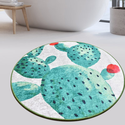 Premium Bathmat, 39.4-Inch Diameter, 100% Polyester, Antiallergic, Dust & Stain Repellent, Non-Slip Underside | Machine Washable at 86°F, 700 GSM | Soft & Durable for Bathroom Safety and Comfort