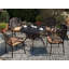Fraizer Round Metal Outdoor Dining Table With Umbrella Hole , 102cm cm W 102cm cm D