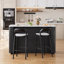 60" Wide Kitchen Island With 2 Sliding Tambour Door Cabinet, Kitchen Cabinet With Power Outlet & Large Drawer For Kitchen, Dinning Room-1584449291