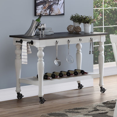 Heppman 50.5 " W Kitchen Cart
