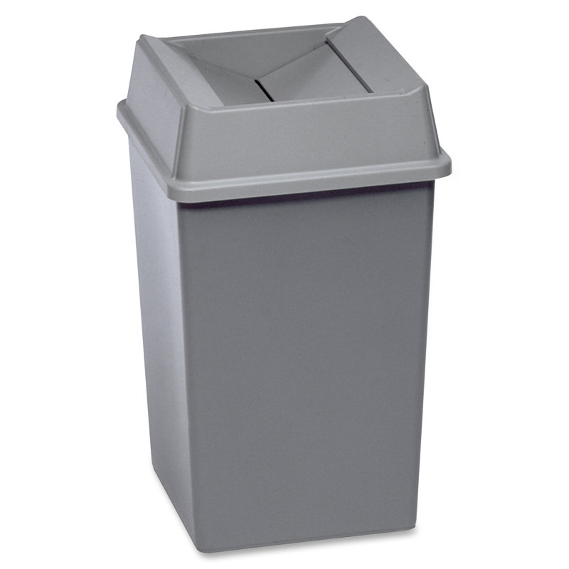 Couvercle supérieur à balançoire carrée intouchable, Gris