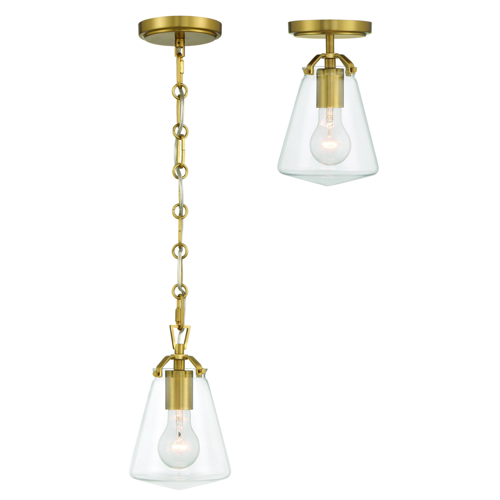 Blair Dimmable Single Light Pendant, Gold