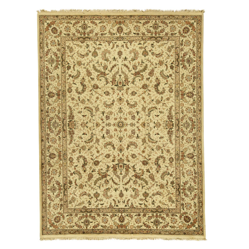 Handmade Silk and Wool Oriental Area Rug