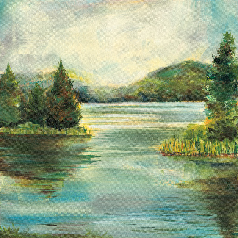 Silver Lake Light Crop by Sue Schlabach - Wrapped Canvas Painting, 30cm H x 46cm W x 3.8cm D