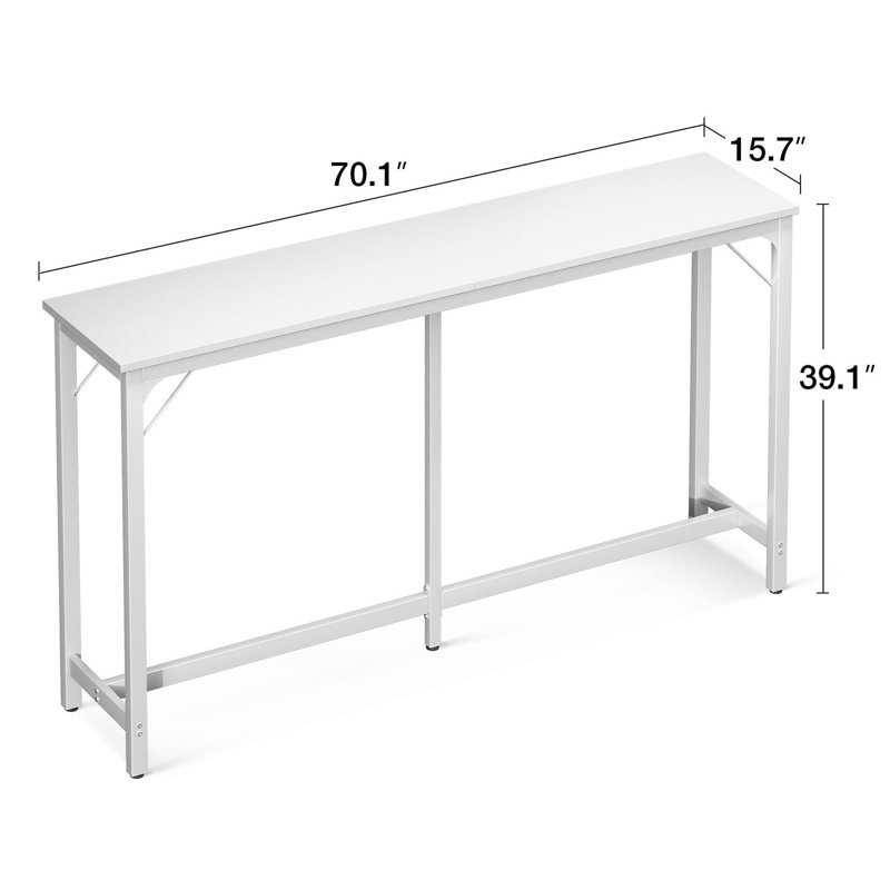 Console 70,1 po, Blanc, Blanc, H 39,1 po x l 70,1 po x P 15,7 po