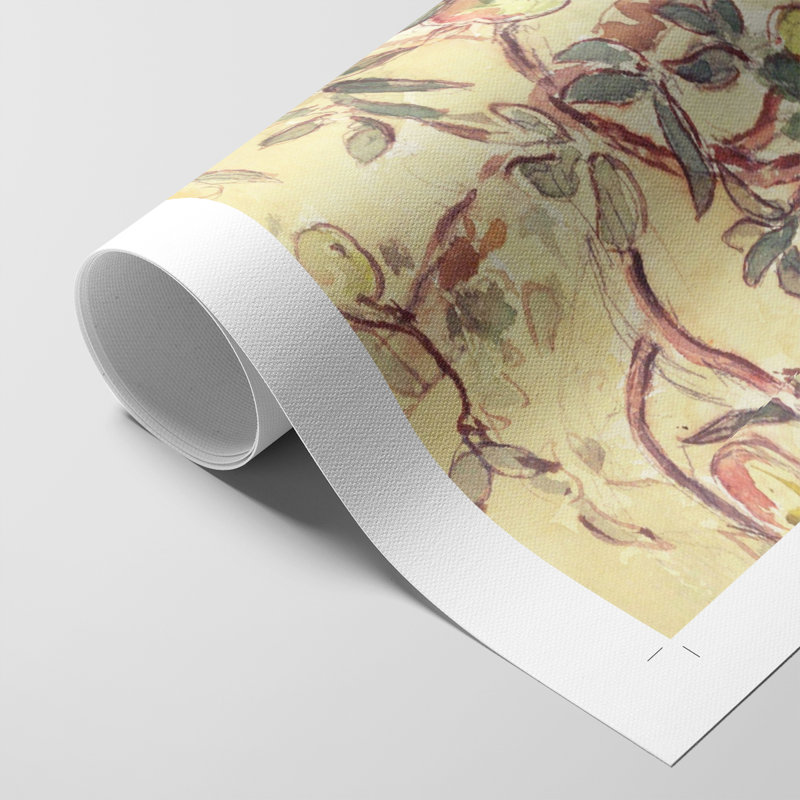 Imprimé floral rétro CCxxiv - impression sur toile seulement - non encadrée, H 60 po x l 40 po
