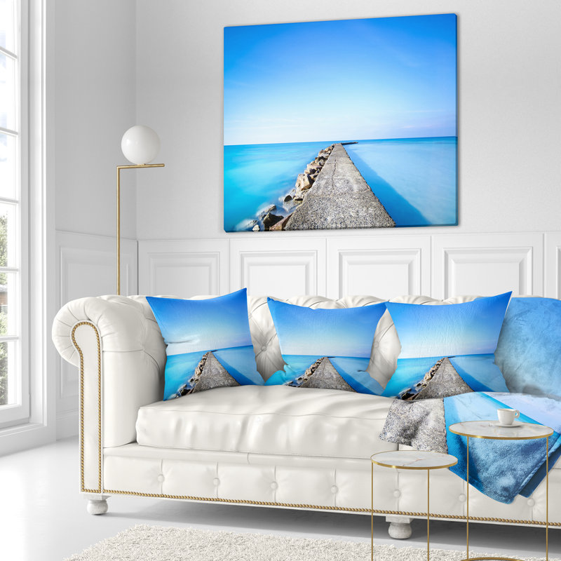 Béton et roches - oreiller Sea & Shore, 18 po x 18 po, Coussin décoratif