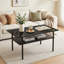 Tables basses et tables basses peu encombrantes, tablette en bois aggloméré noir, maison moderne