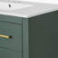 Meuble-lavabo 36 po avec lavabo en céramique, structure en bois massif, 3 tiroirs et portes à fermeture douce pour styles modernes et rétro-955395993