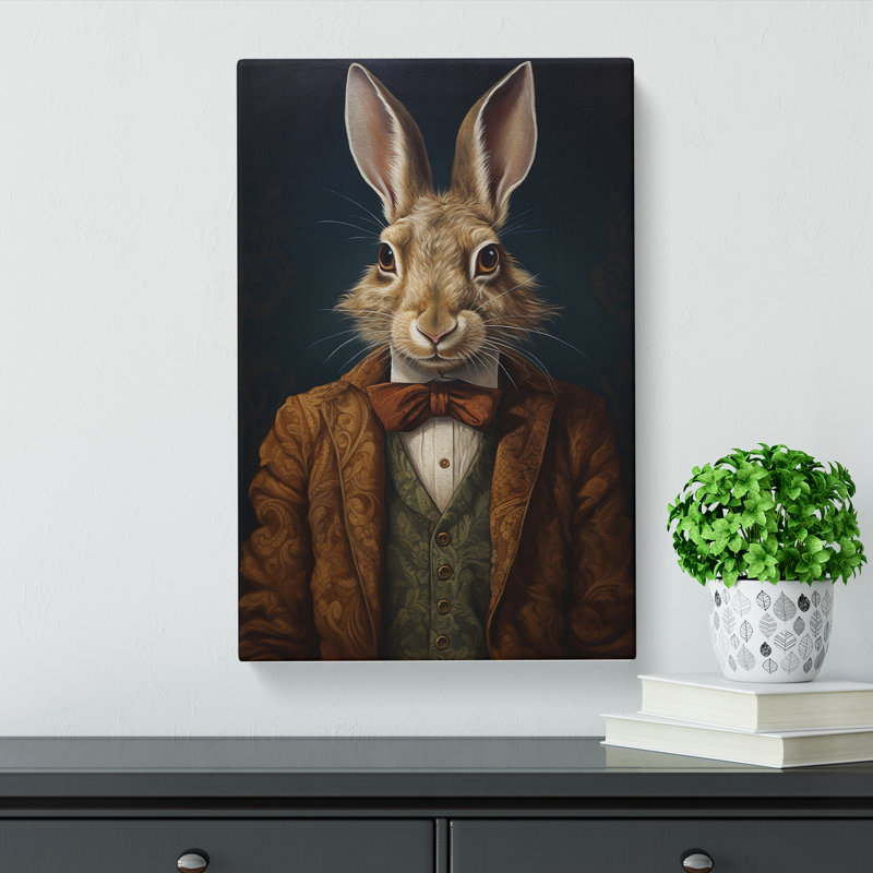 Hare Classicism Art No.2 - Wrapped Canvas, 76cm H x 50cm W x 3cm D