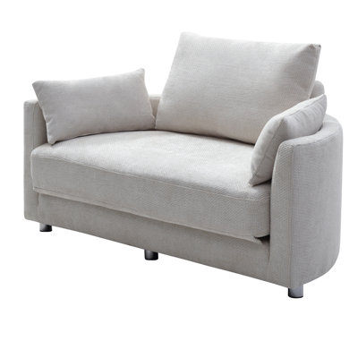 Beige Linen Folding Chair, 3 Couch For Comfort And Leisure, Converts To Lounger Mattress Modern Foldable , Bed Relaxation, Transforms Into 3 Configurations