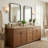 Set of 2 Modern Metal Framed Tempered Glass Wall  Mirrors,  Bathroom Vanity Mirror Set-1878510350-1878510349-1878343451