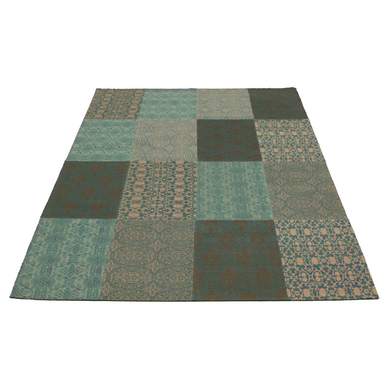 Tapis vert à tissage plat Amata