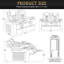 Fauteuil inclinable électrique 62,2 pouces 2 PC avec nappa de grain supérieur, relaxation entièrement réglable, charge intelligente et éclairage à DEL RVB dynamique-1991637554