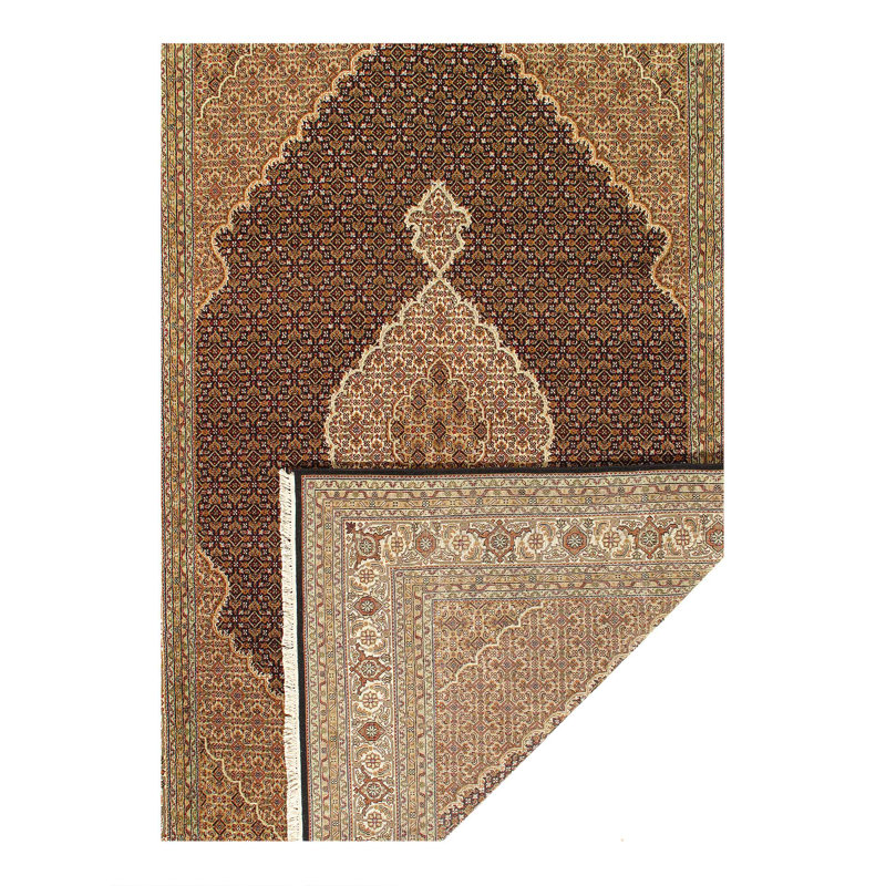 Fine Hand knotted Silk & wool Tabriz design 8' X 11'9''