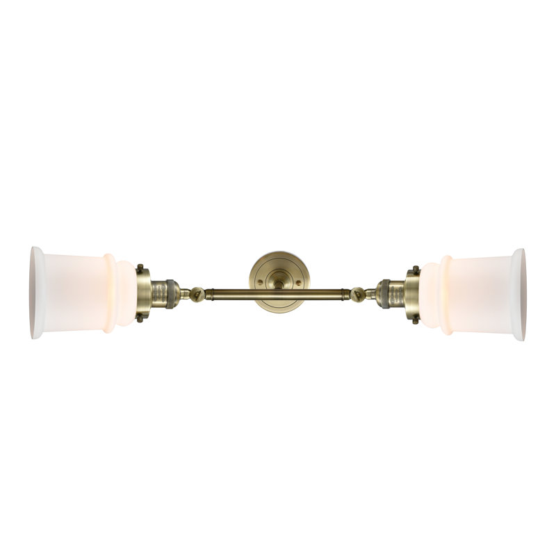 Galaviz 2 - Light Dimmable Vanity Light, Antique Brass, Matte White Cased, No Bulb Included