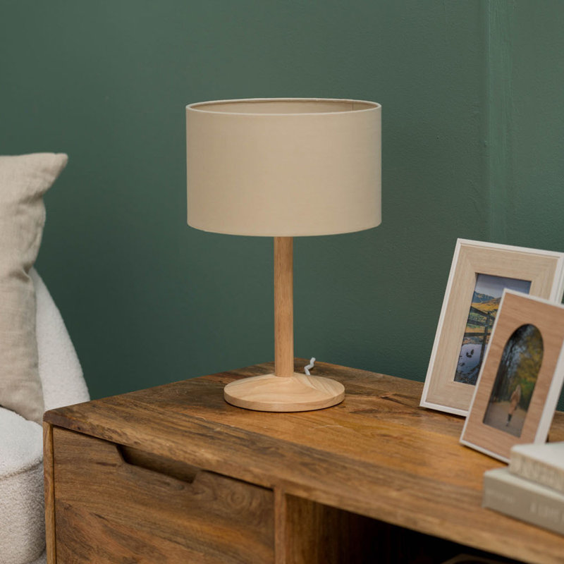 Wood Desk Lamp, Beige