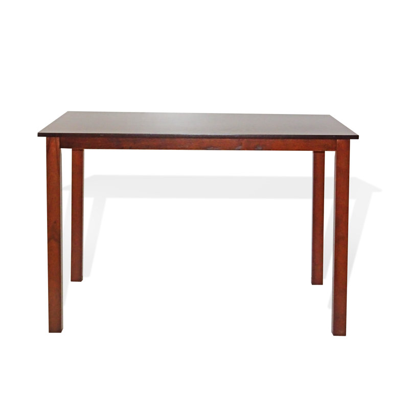 Solid Wood Base Dining Table, Dark Walnut