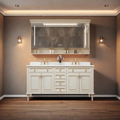 American country-style rock plate bathroom cabinet
