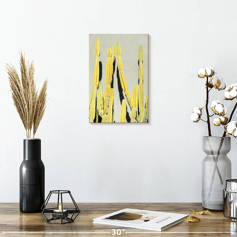 Harnek Yellow Cactus, 12" H x 8" W