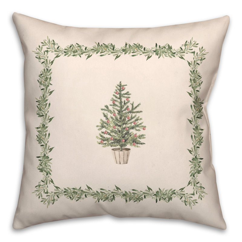  Floral Square Throw Cushion, 16" x 16"