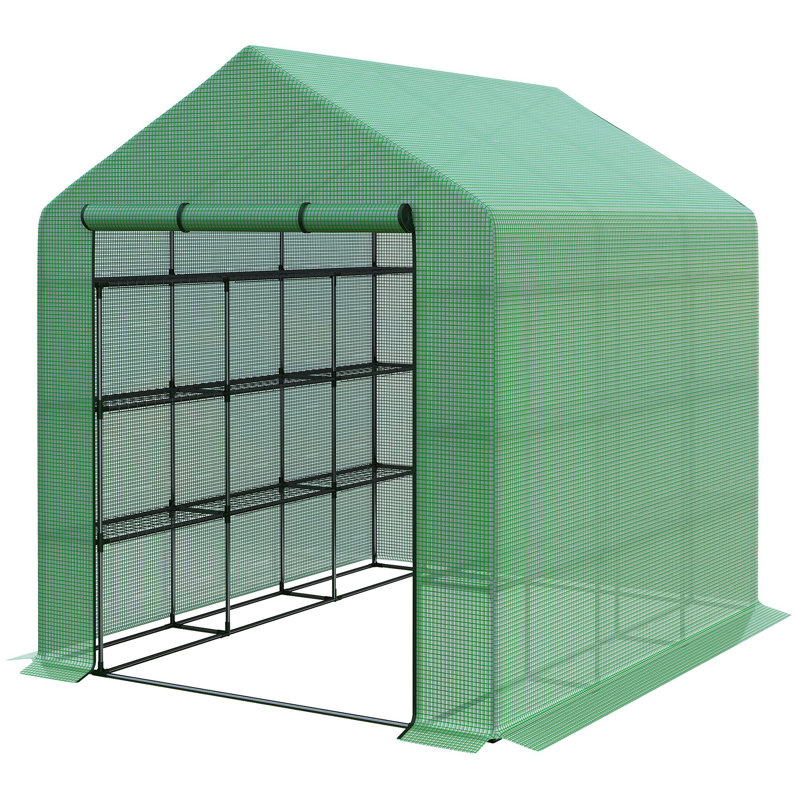 Greenhouse, White, 7' H x 6' W x 8' D