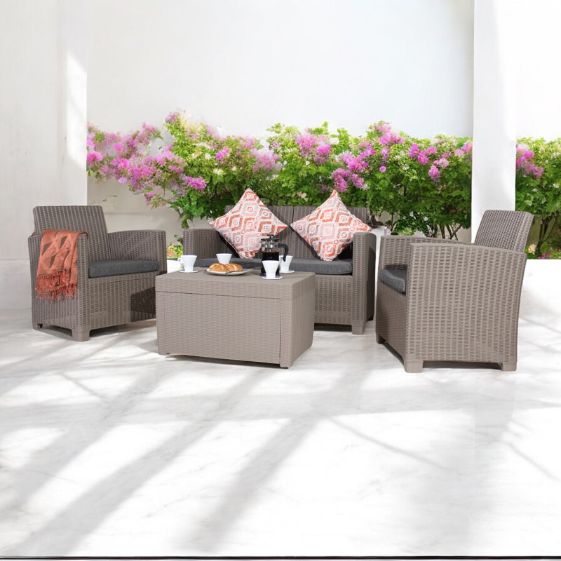 Faro Grey 4 Seater Conversation Set