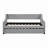 Tufted Button Daybed With Trundle, Wood Bed Frame For Bedroom, Guest Room-1237729301-1237729299