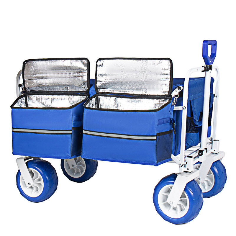 Outdoor Folding Beach Wagon Cart With Wheels