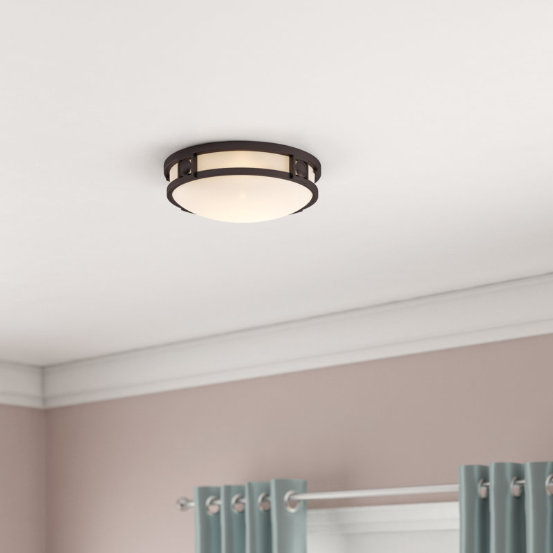 Glass Flush Mount, 13" W